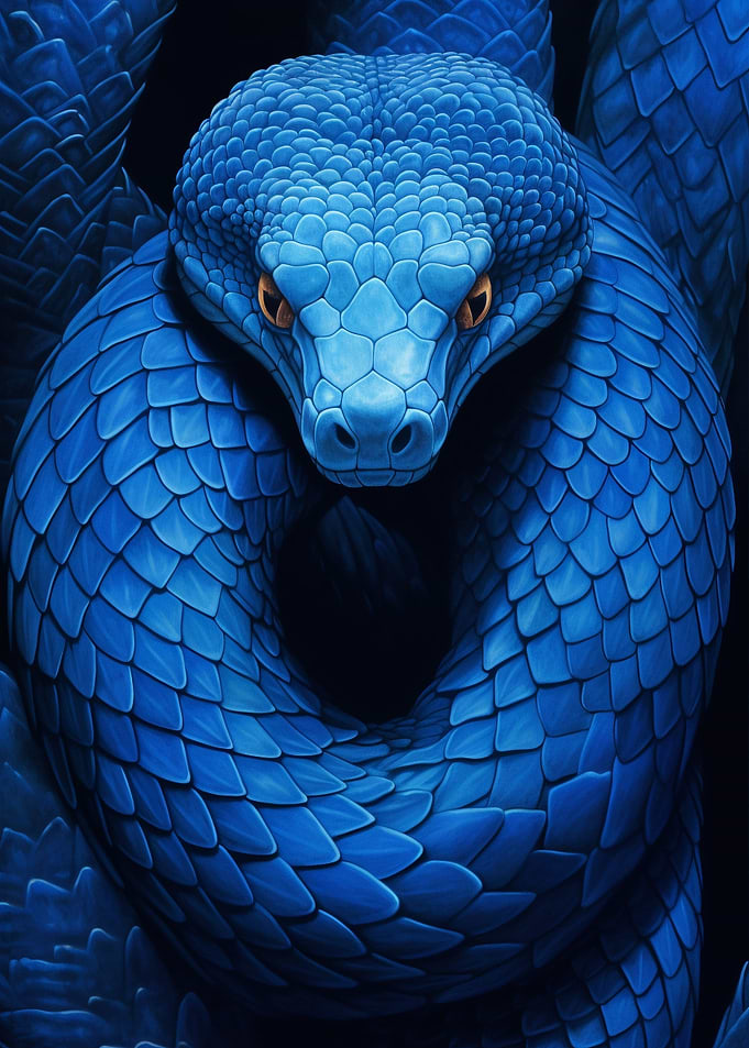 Dangerous Blue Snake