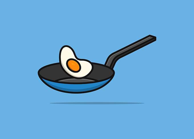Floating Egg Fried