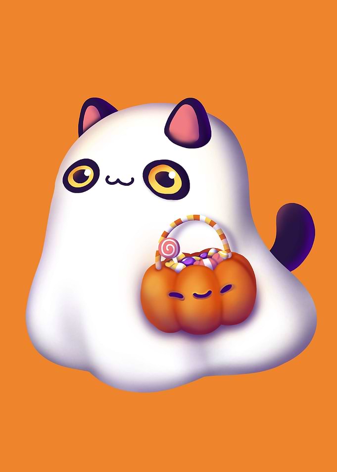 Ghost Cat Halloween