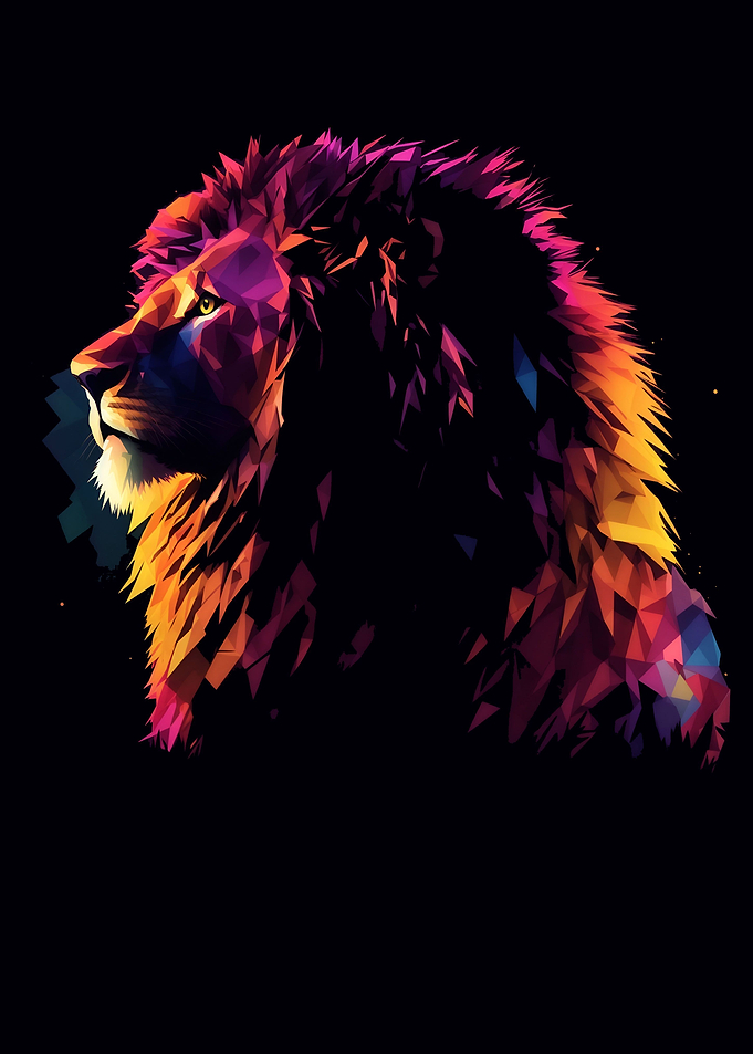 Colorful Tiger head