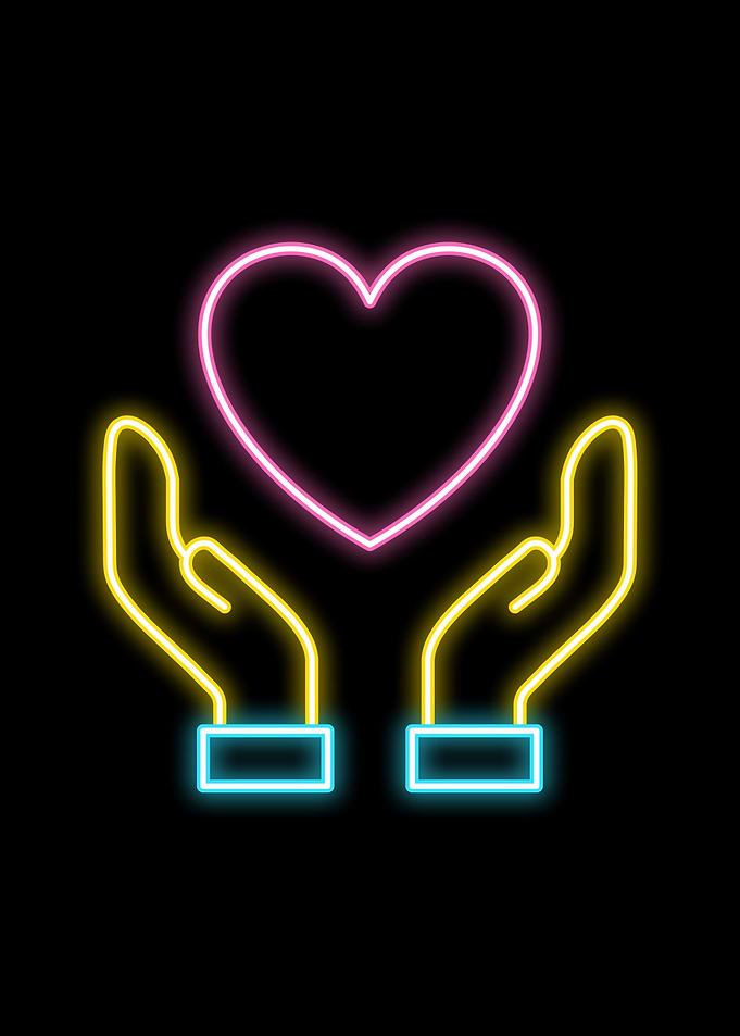 Korean Finger Heart pink