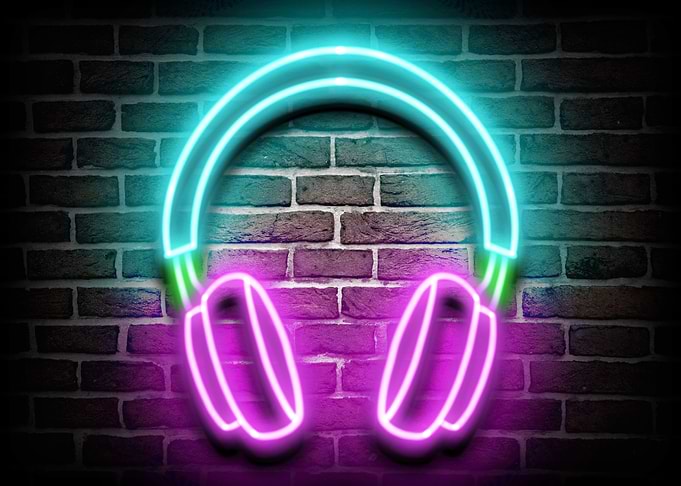 Headphone Neon
