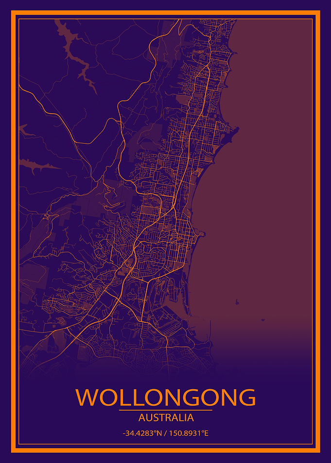 Wollongong Purple City Map