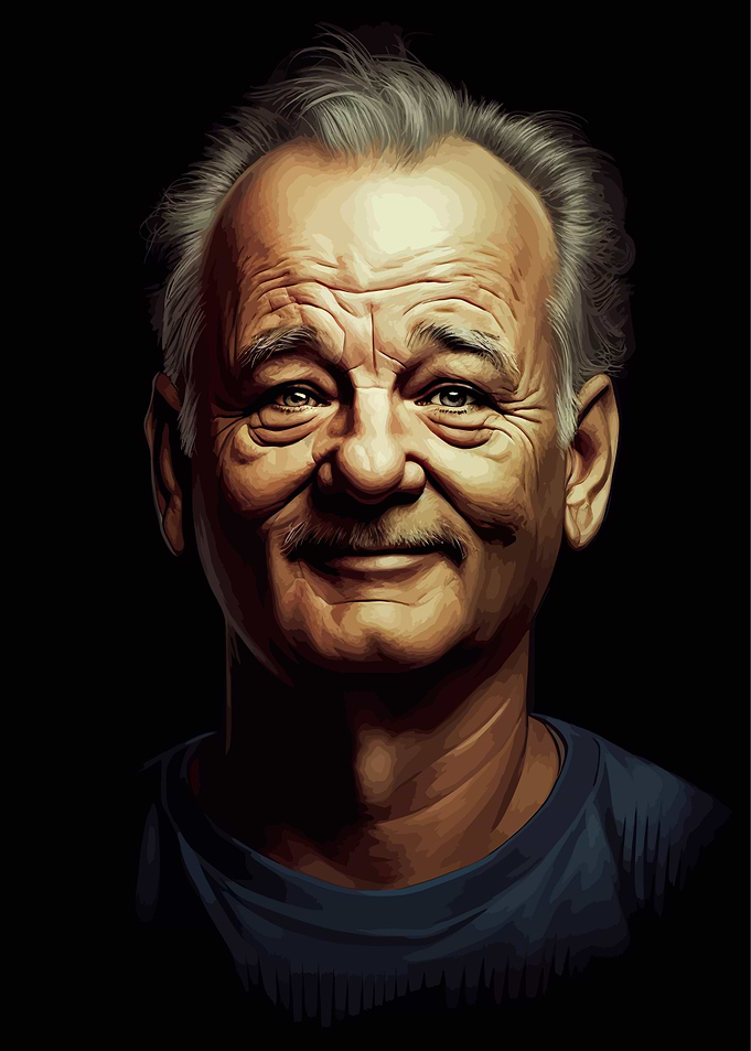 Bill Murray caricature art