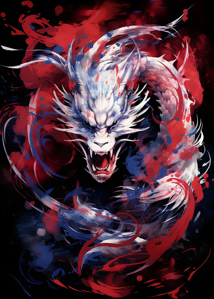 Abstract Dragon Poster