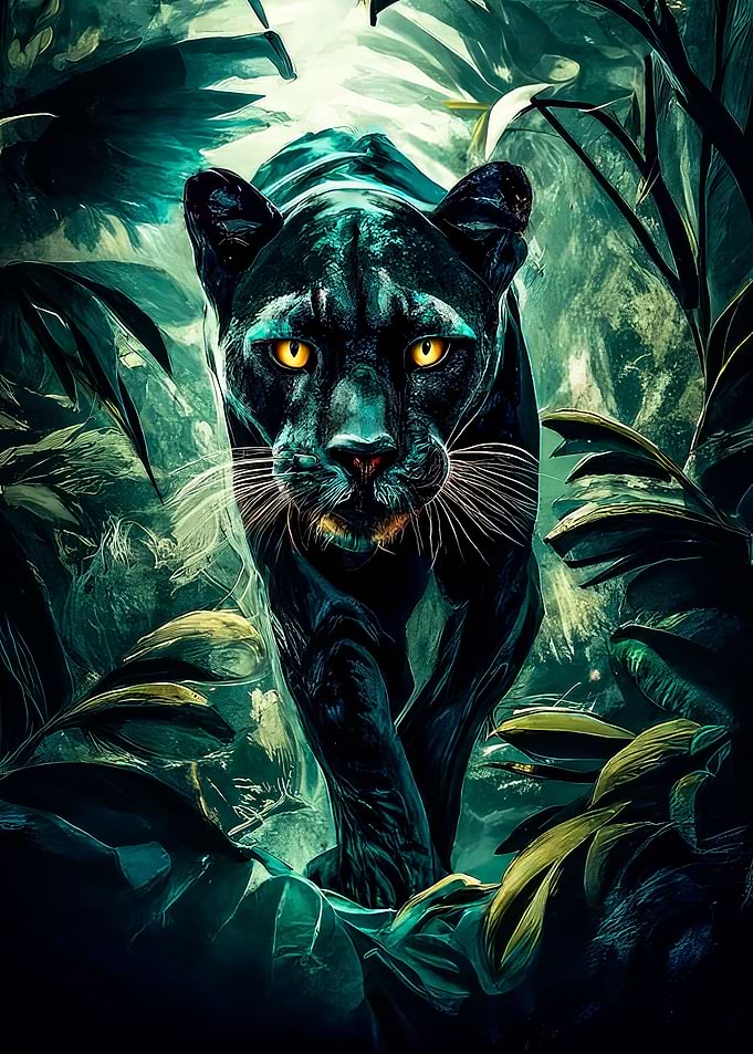 Black Panther in Jungle