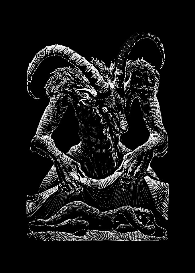 devil covers sleeping girl