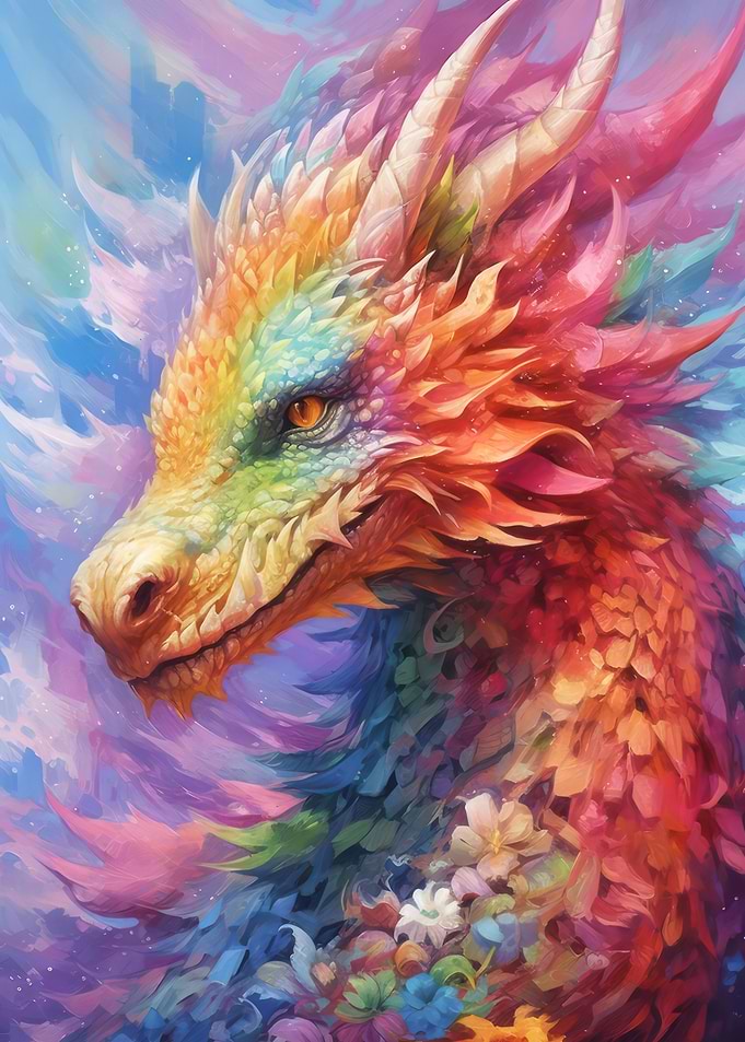 Rainbow Flower Dragon
