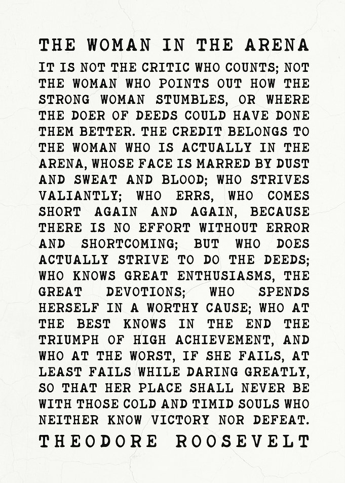 The man in the arena