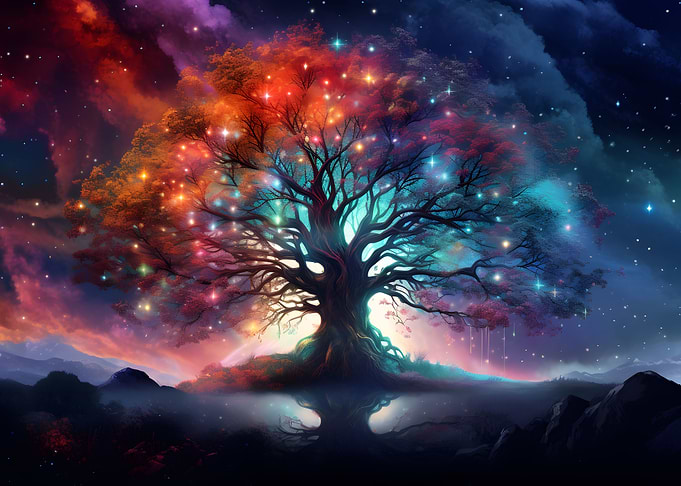 Abstract Tree 2 Colors