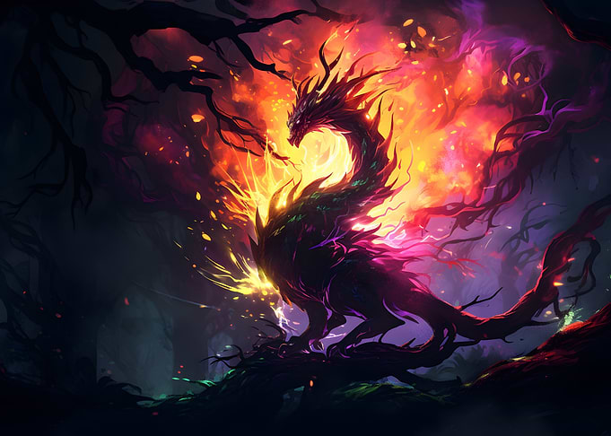 Abstract Dragon Fire