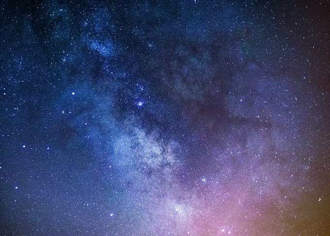 The Milky Way and The Moon