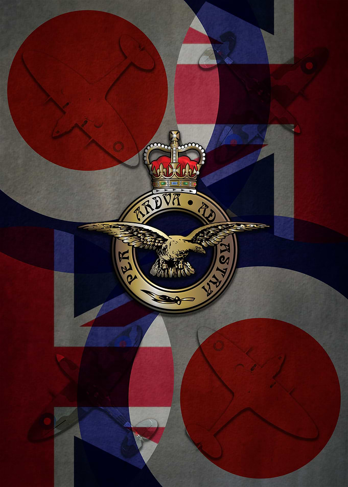 RAF UNION Spitfire badge