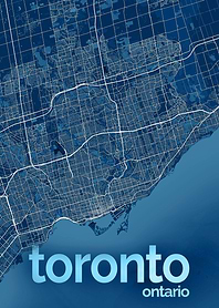 Toronto Street Map Art