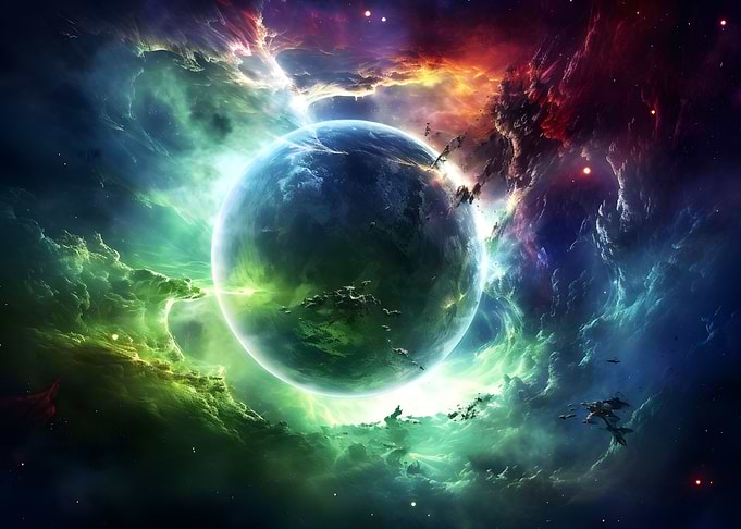 Space Landscape Abstract