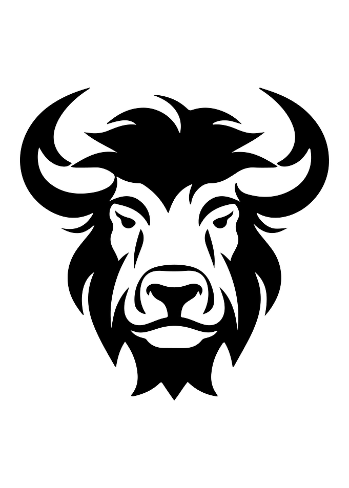 Buffalo Stencil Design
