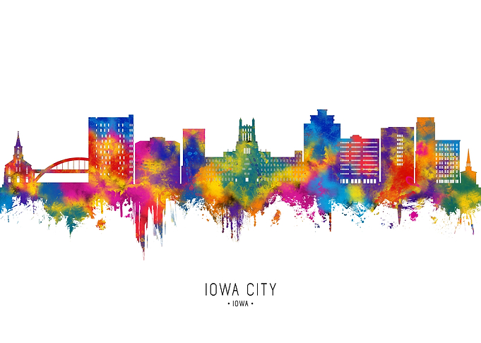 Iowa City Iowa Skyline