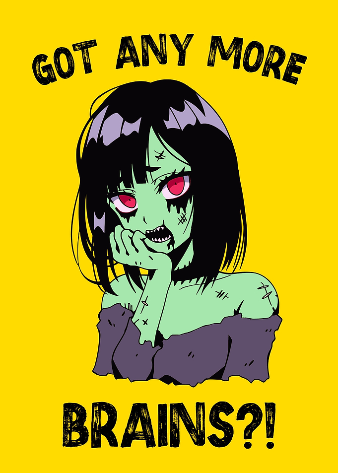 Anime Zombie Girl Brain