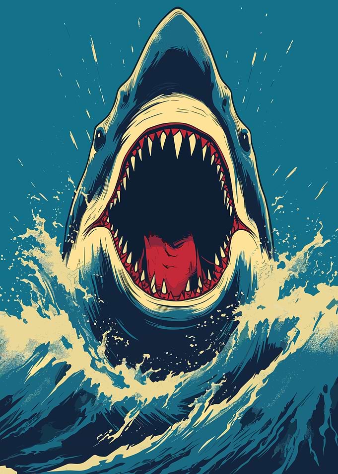 Shark Japan Great wave
