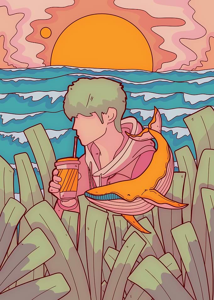 A chill beach drink