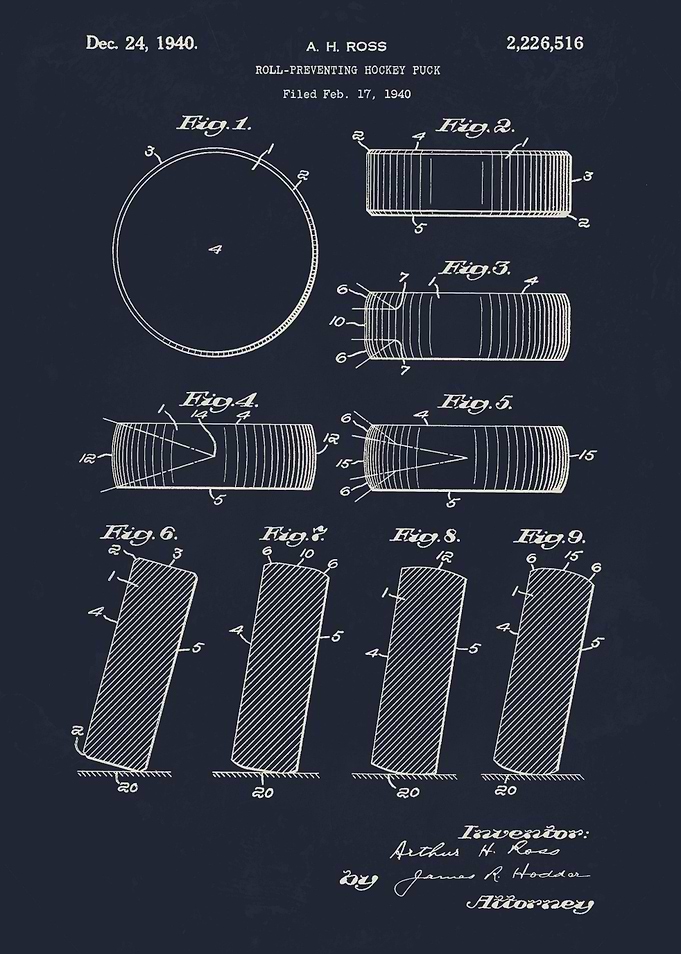 Roll prevent hockey puck