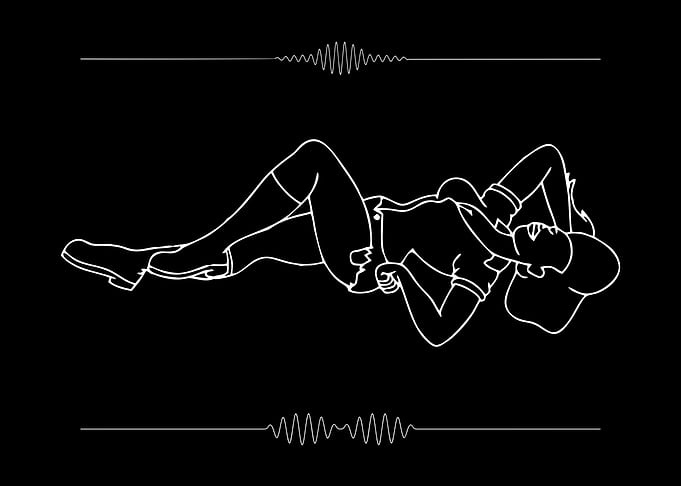 lazy woman lying down