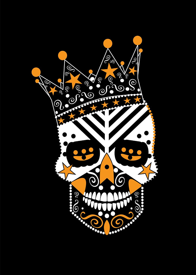 King skull with crown sta