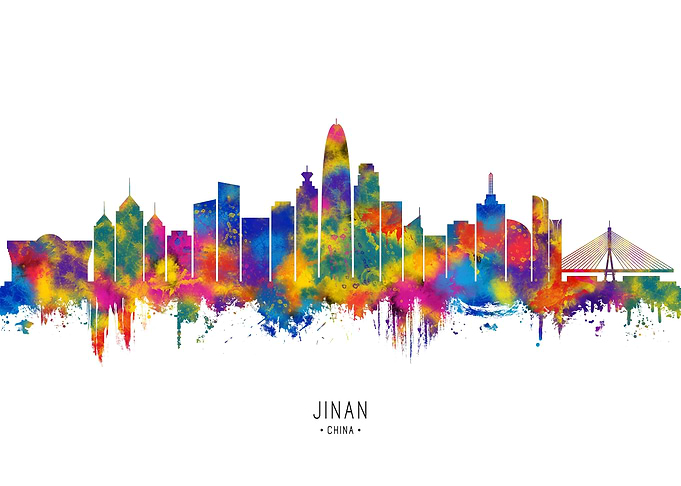 Jinan China Skyline
