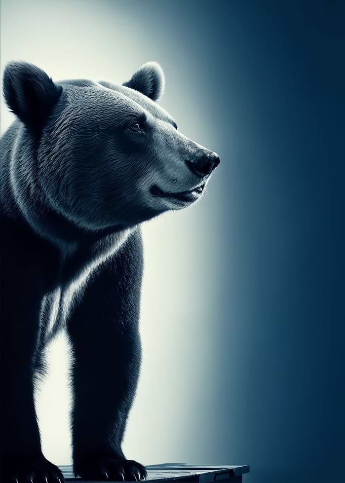 Black and white bear