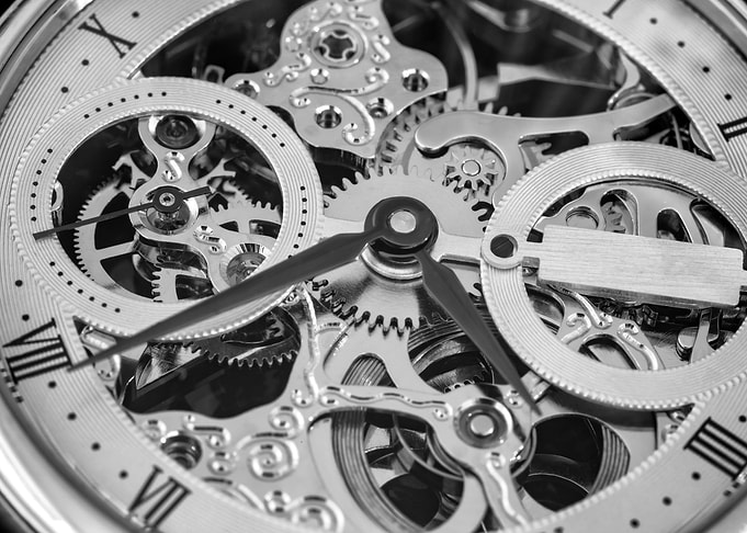 Macro shot of clockwork