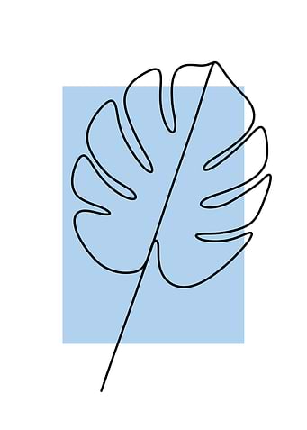 Monstera Leaf Minimalist 1