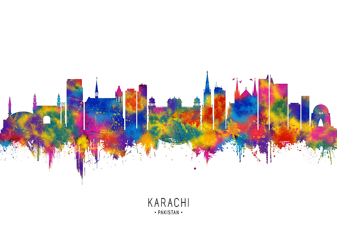Karachi Pakistan Skyline