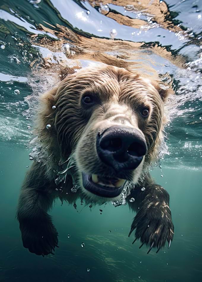 Bear in the water