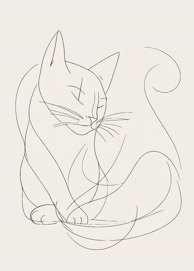 Minimalist Cat Whisper
