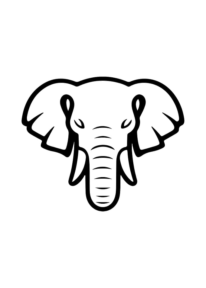 Elephant Stencil Design
