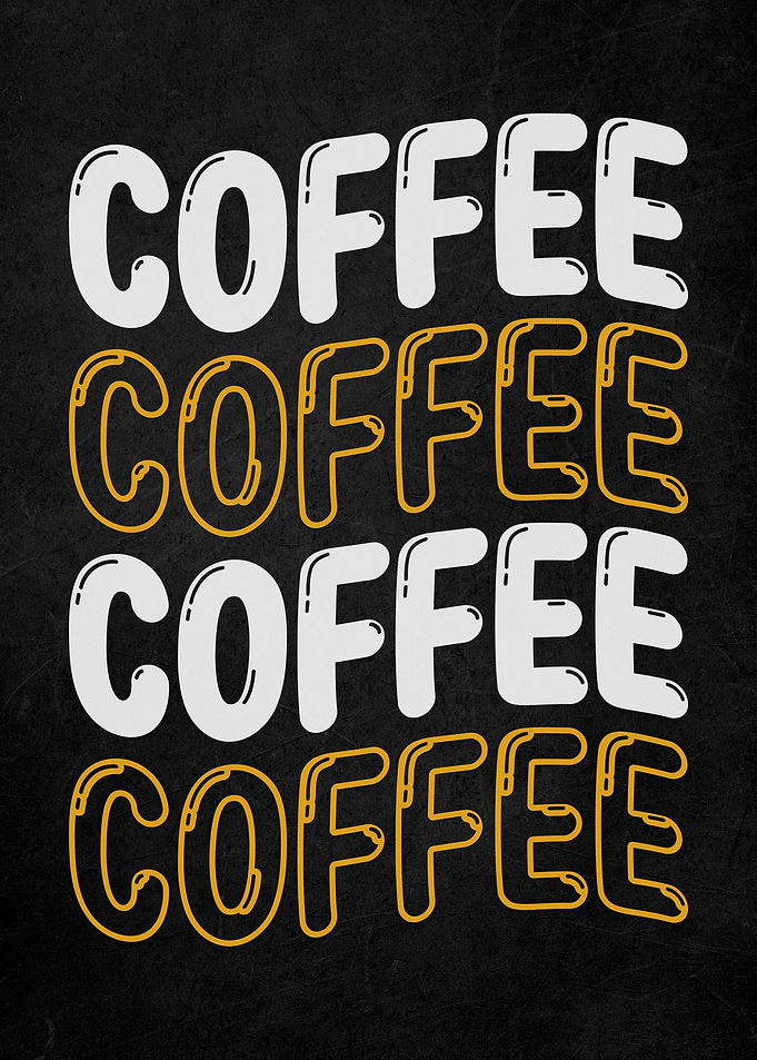 Coffee Quote Vintage Art