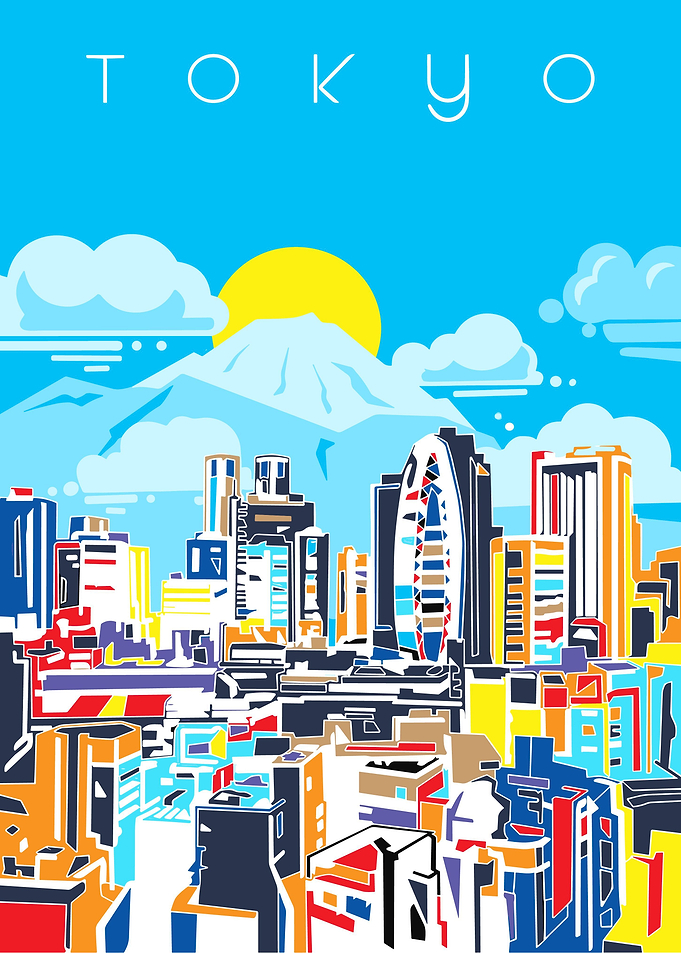 Tokyo City Vector Art