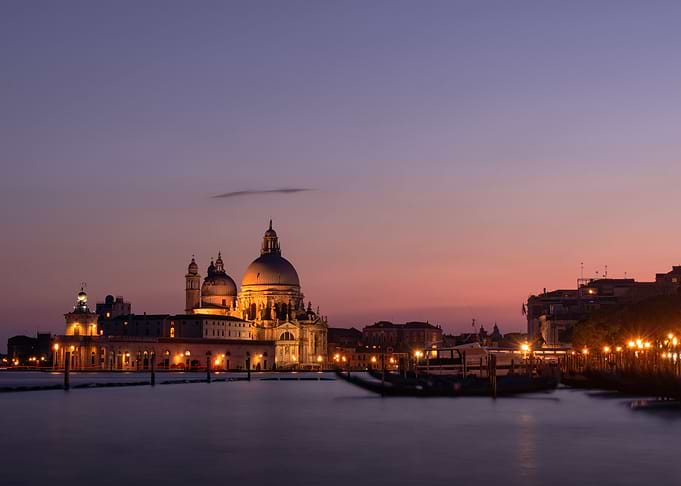 Sunset Basilica In Venice