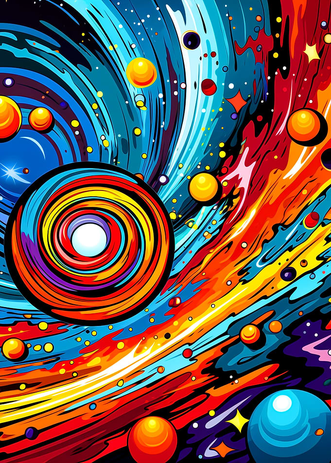 Colorful Solar System