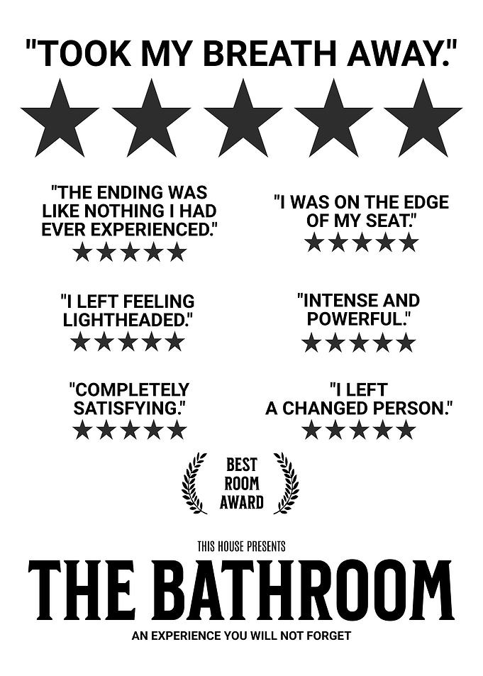 BATHROOM THEATER 5 STARS