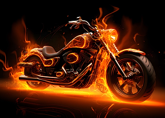 Flaming Motorcycle