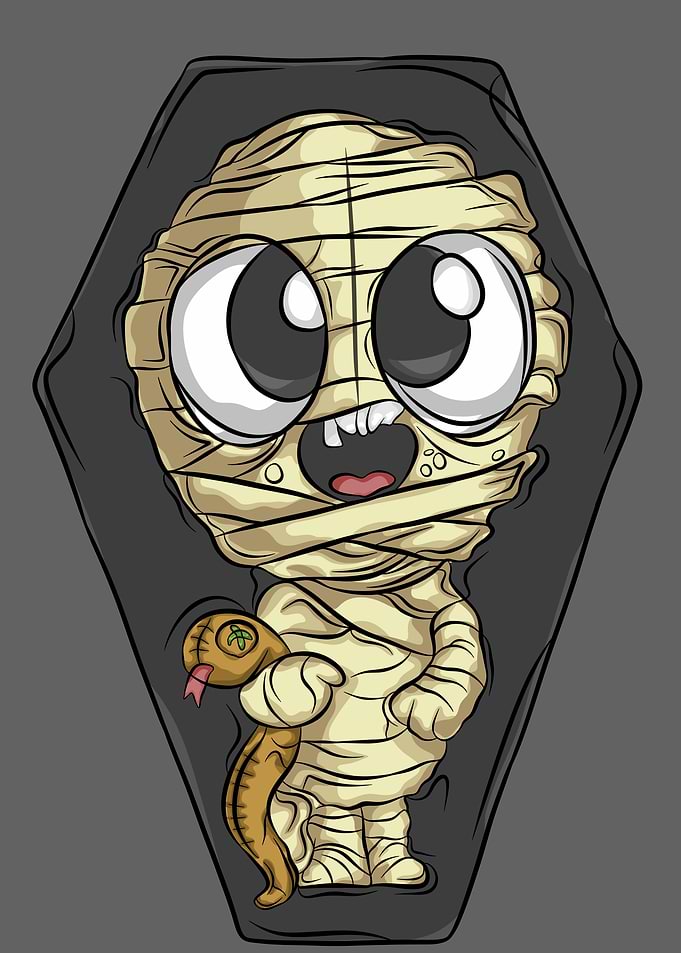 mummy cartoon poster