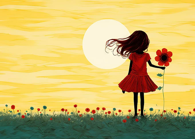 Girl in Garden