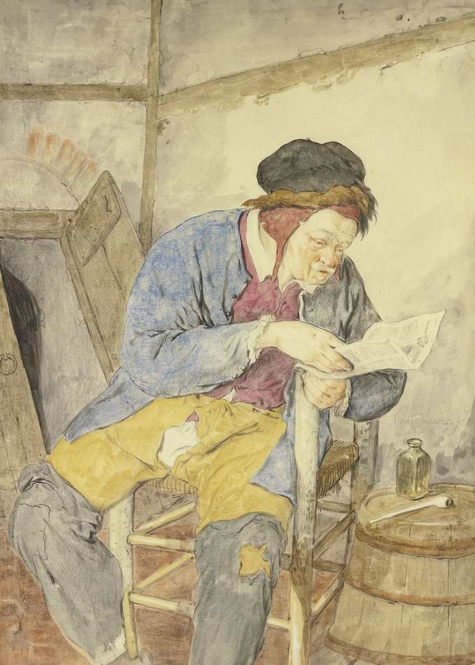 Newspaper reader