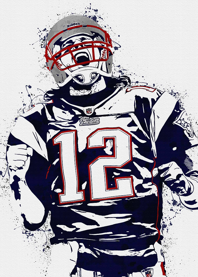 Tom Brady Marble Art