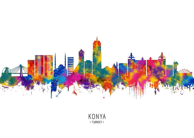Konya Turkey Skyline