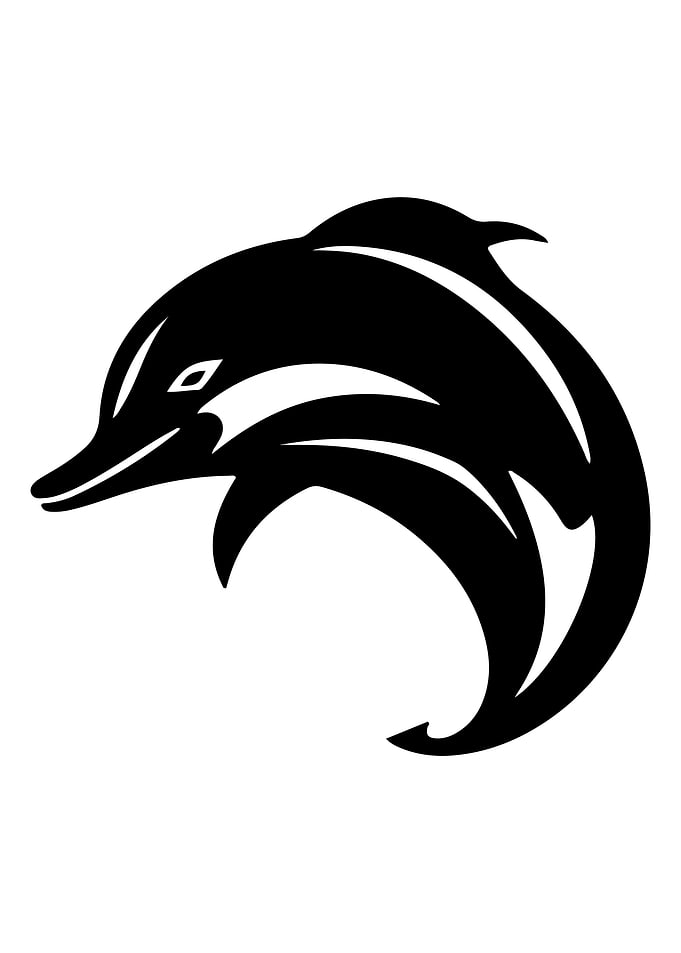 Dolphin Stencil Design