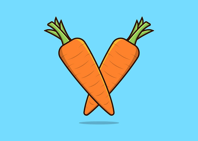 Standing Two Carrots