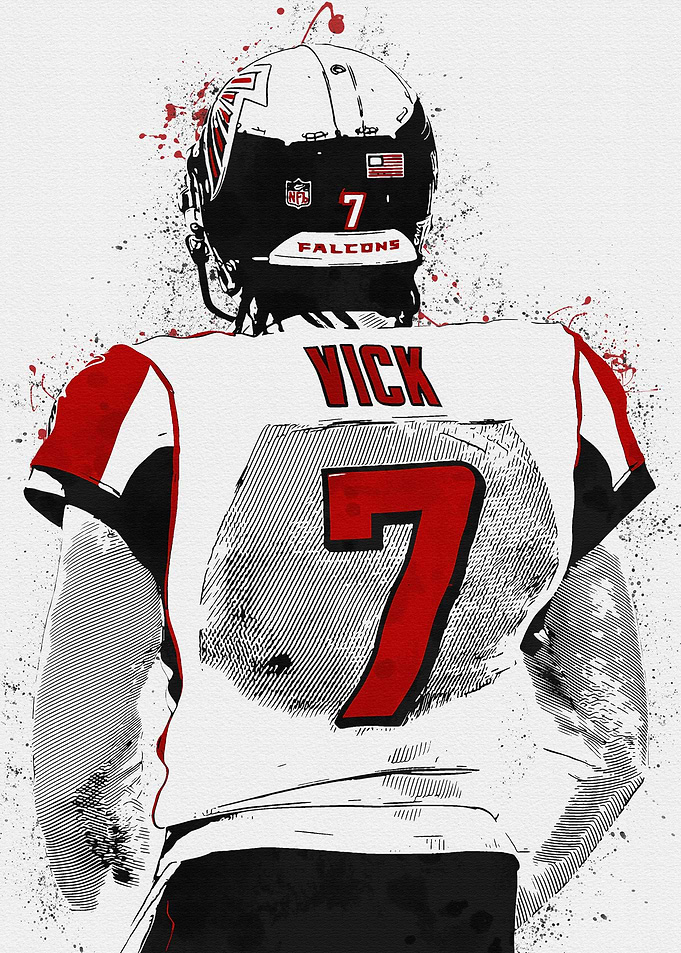 Michael Vick Marble Art