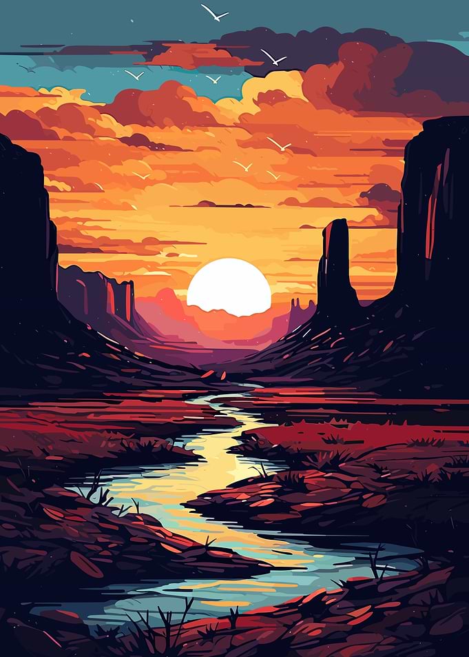 Abstract Outback Landscape